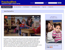 Tablet Screenshot of preschoolfirst.com